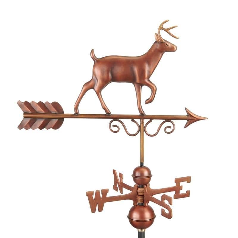 Proud Buck Weathervane - Pure Copper Hand Finished Bronze Patina by Good Directions