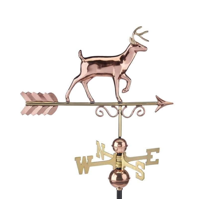 Proud Buck Weathervane - Pure Copper Hand Finished Bronze Patina by Good Directions