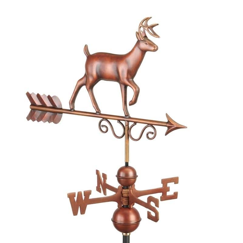 Proud Buck Weathervane - Pure Copper Hand Finished Bronze Patina by Good Directions