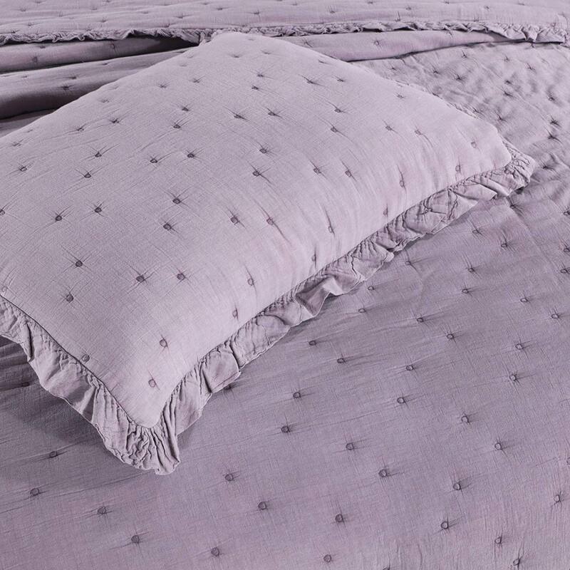 KASENTEX 3-Piece Stone Washed Quilt Set Soft Cotton Reversible Bedspread Coverlet Set