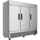 Koolmore 81-inch 3 Door Stainless Steel Reach In Commercial Freezer 72 