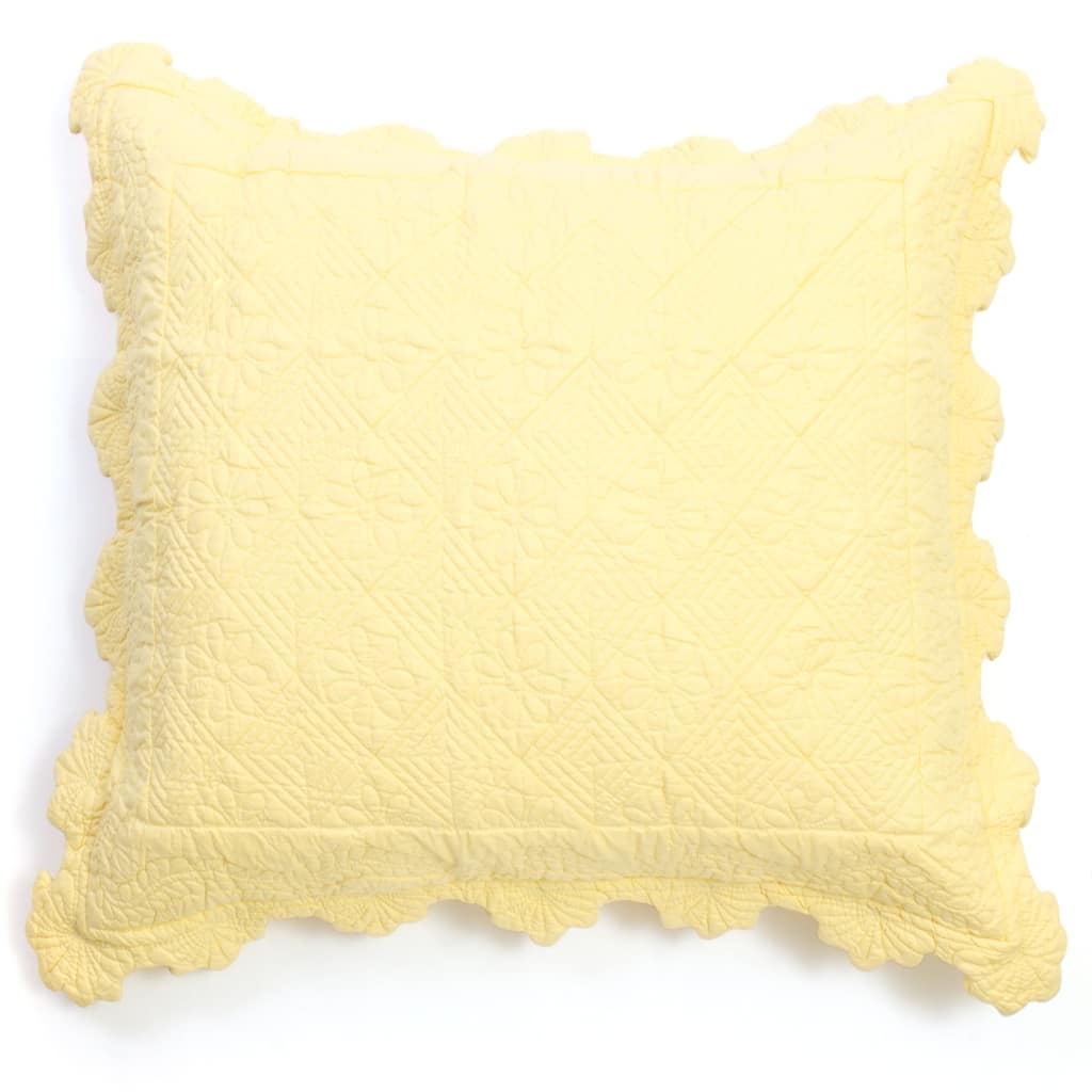 Cottage Home Carla Buttercup Cotton 20 inch Throw Pillow - 20x20
