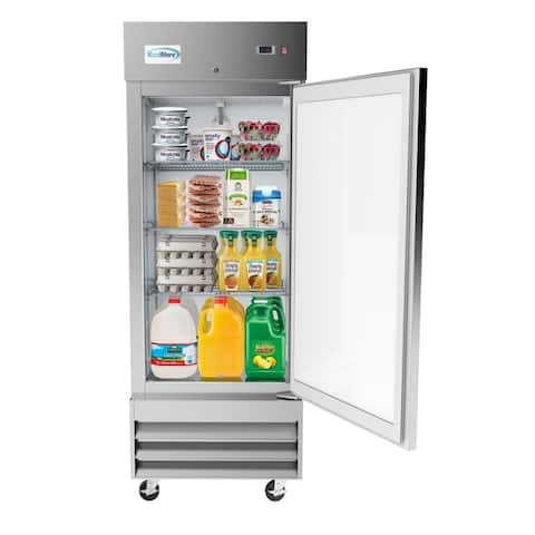 KoolMore 29-Inch 1 Door Stainless Steel Reach in Commercial Refrigerator 19 cu. ft.