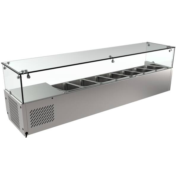 Koolmore 59 Countertop Condiment Refrigerated Prep Station Koolmore 59 Countertop Condiment