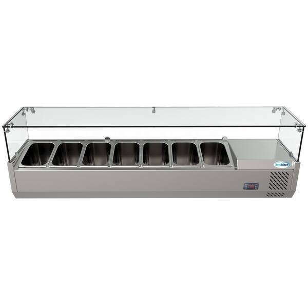 Koolmore 59 Countertop Condiment Refrigerated Prep Station Koolmore 59 Countertop Condiment