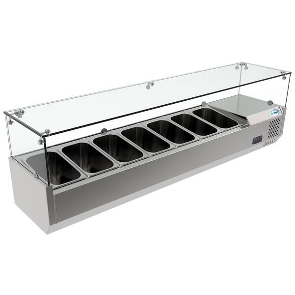 Koolmore 59 Countertop Condiment Refrigerated Prep Station Koolmore 59 Countertop Condiment