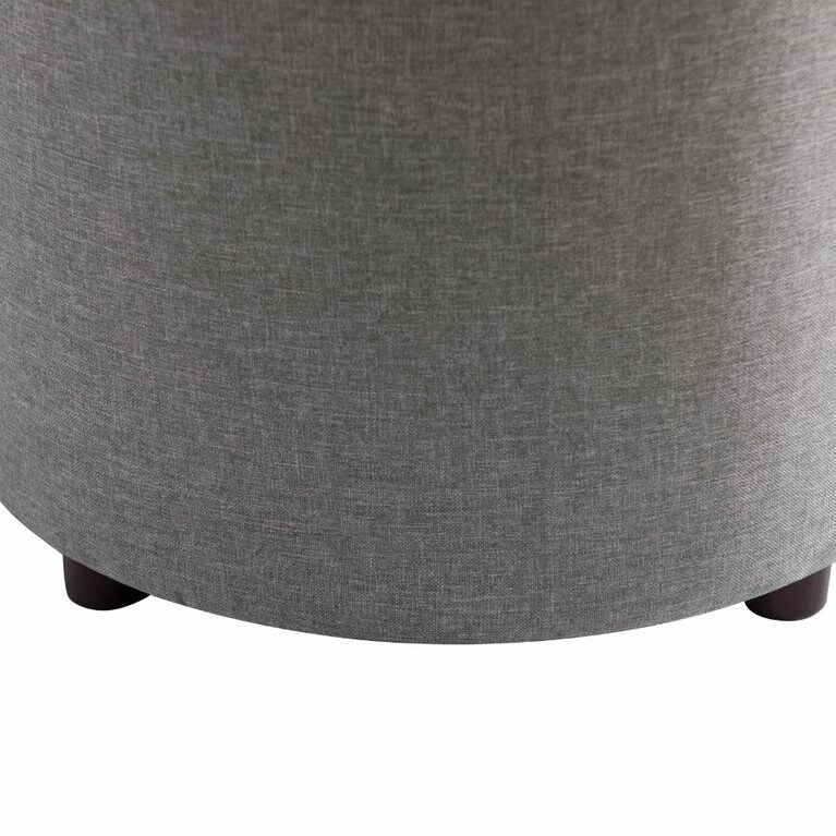 gray ottoman with tray