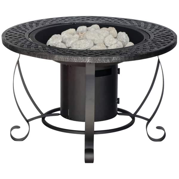 Shop Steel Gas Firepit With Lid Free Shipping Today Overstock