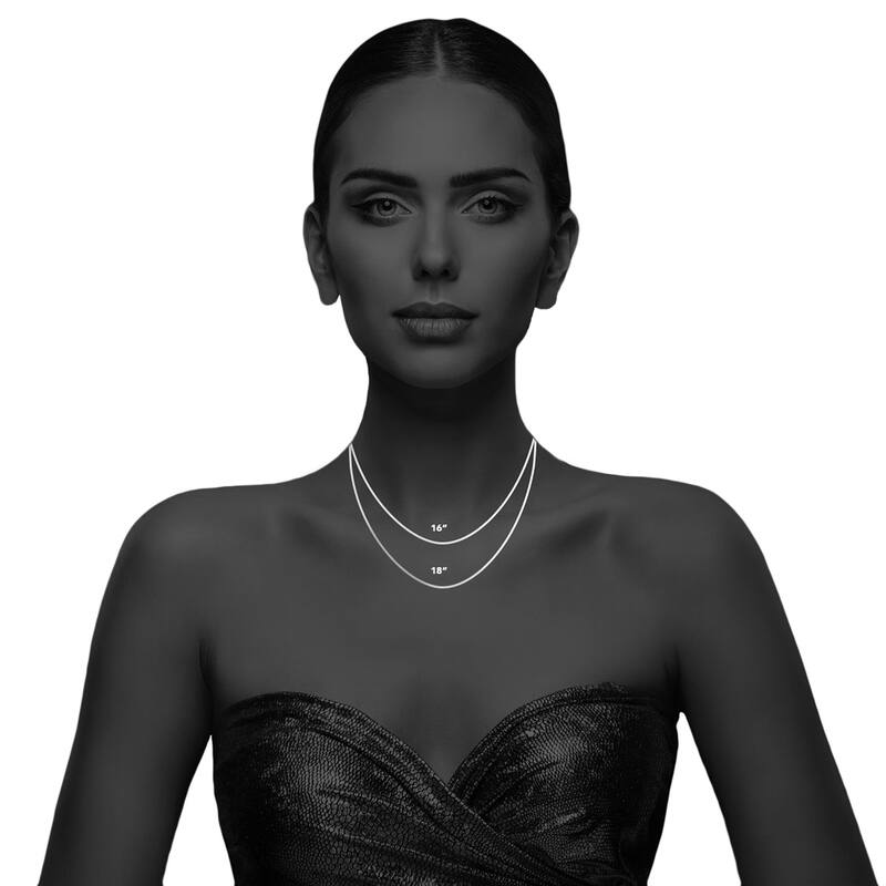 10K White Gold 1mm Singapore Rope Chain with Spring Ring Clasp - 18 Inch