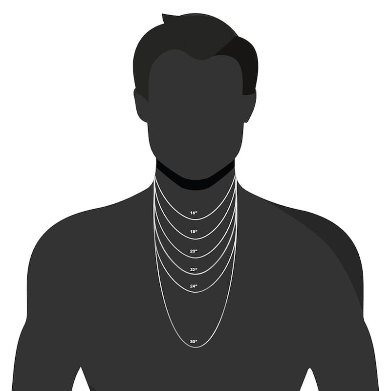10K White Gold 0.8mm Box Chain with Lobster Clasp - 20 Inch