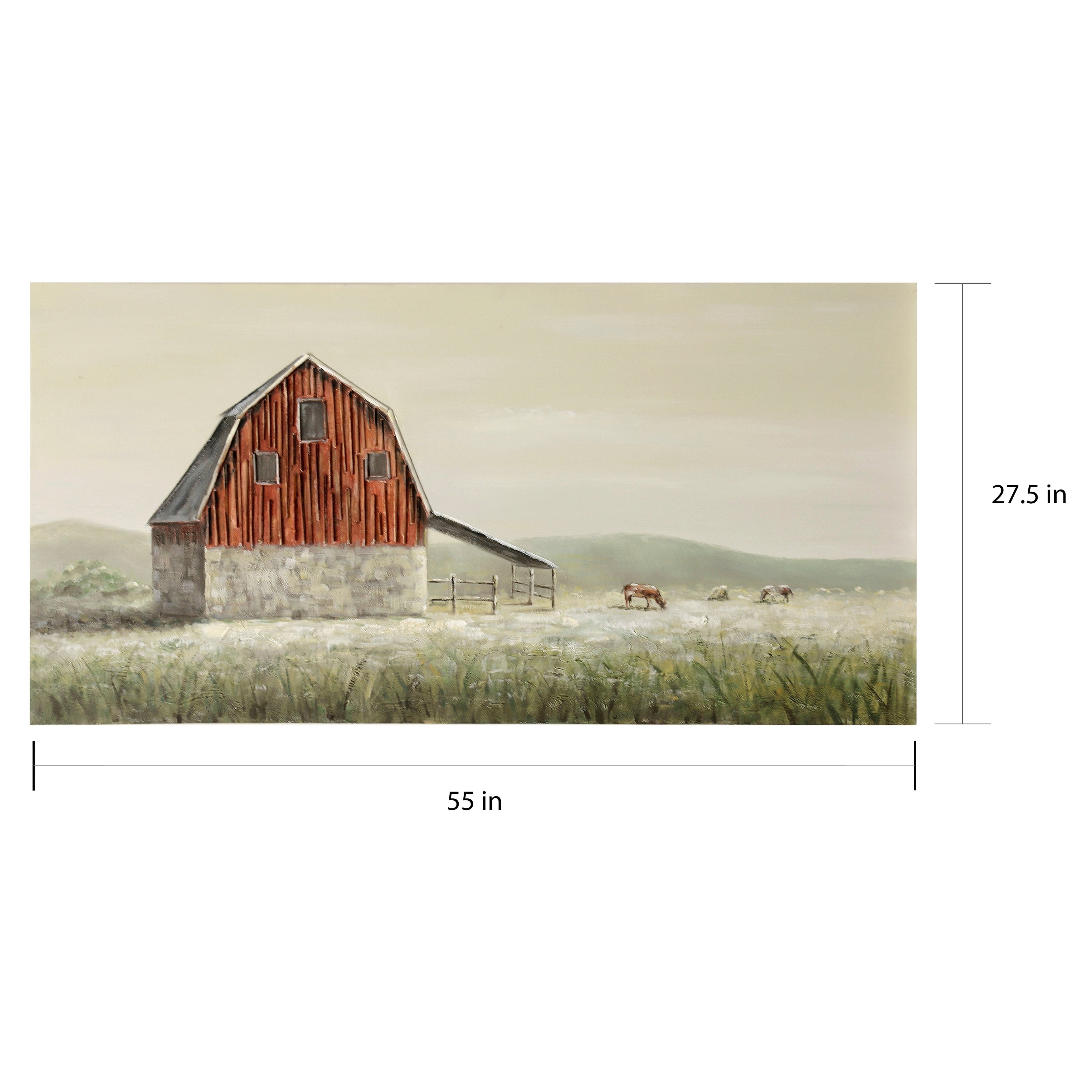 Shop The Gray Barn Old Red Barn Textured Hand Painted Red Barn