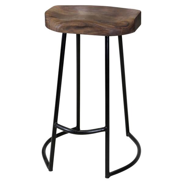 Carbon Loft Jannes Sculpted Solid Wood Seat Counter Stool Solid Wood Seat Counter Stool