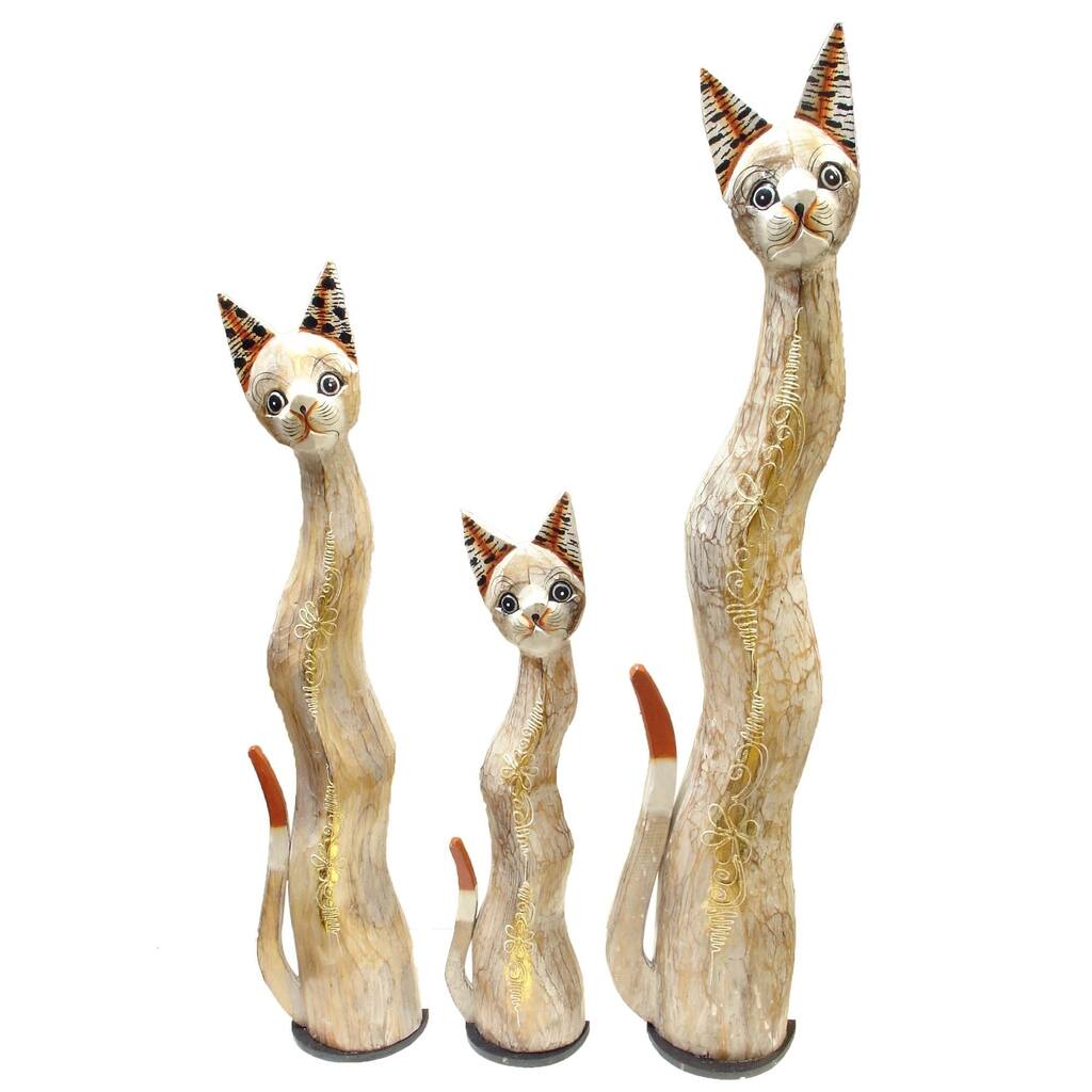 Suka Cita Cat Statue, Set of 3- 24", 32", and 40"