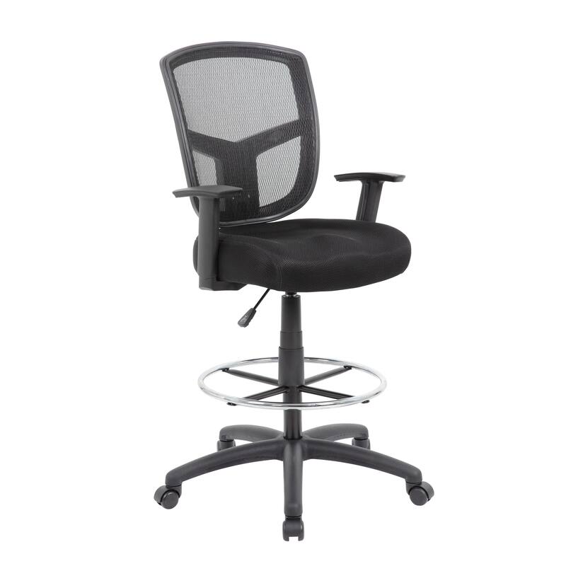 Boss Contract Mesh Drafting Stool - N/A