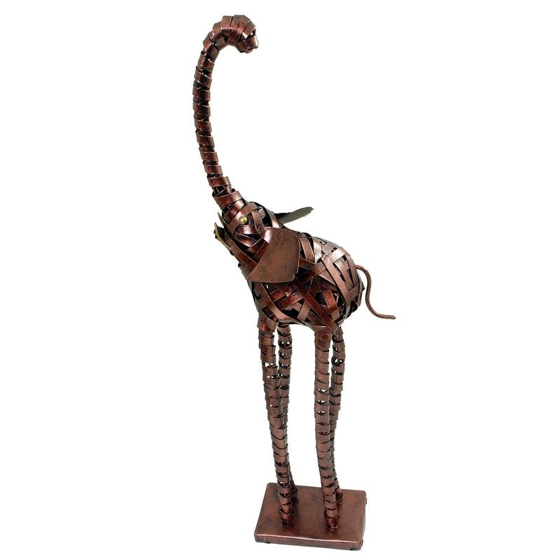 Gentle Giants - Intricate Handwoven Metal Slim Elephant Statue