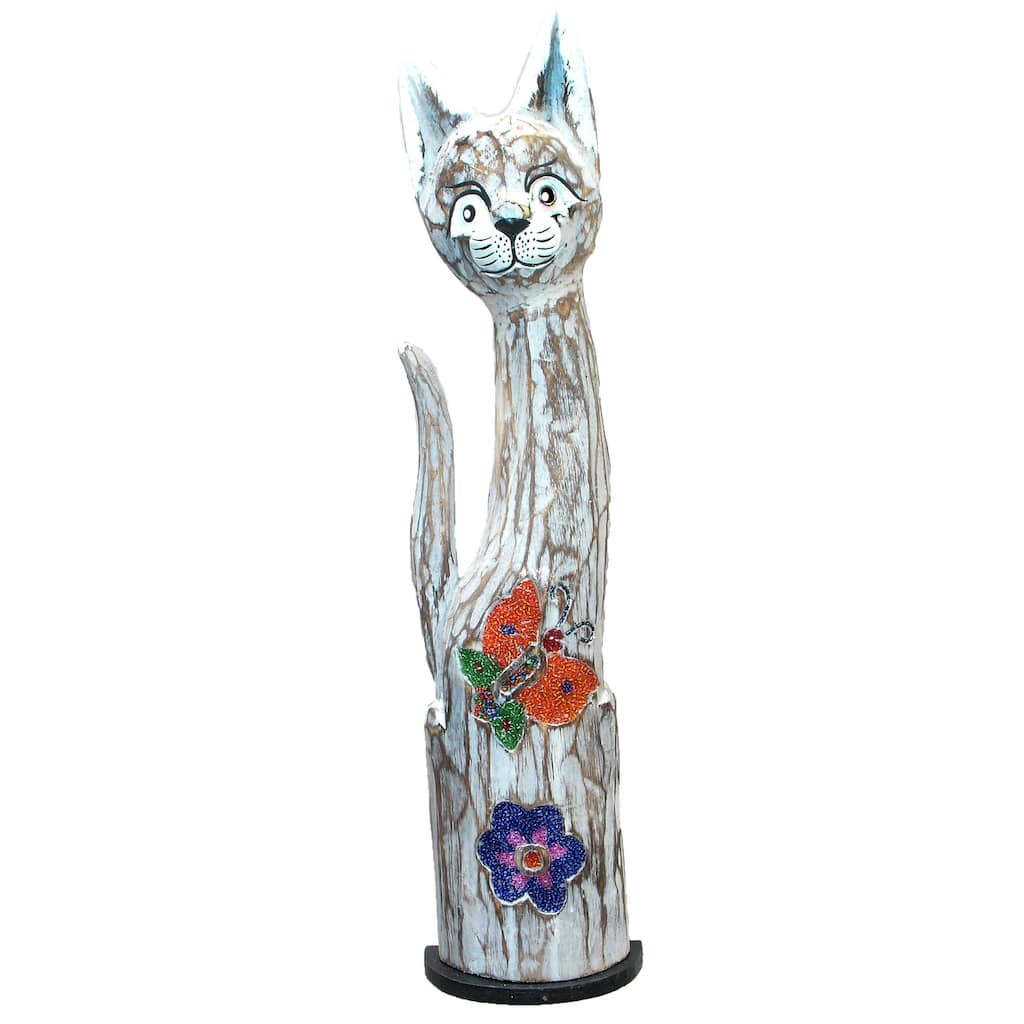 Manik Kupu- Beaded Cat Statue