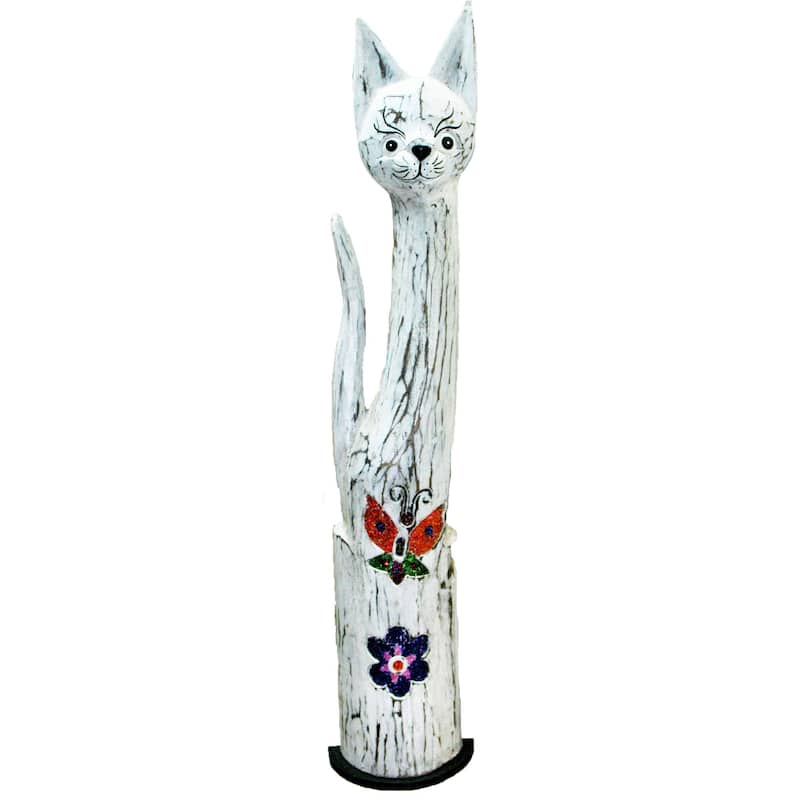 Manik Kupu- Beaded Cat Statue