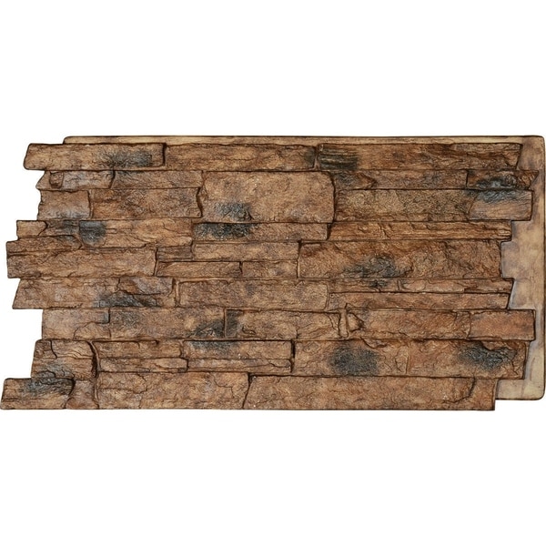 Shop Acadia Ledge Stacked Stone, StoneWall Faux Stone Siding Panel ...