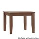 Havenside Home Moosonee Brown Wood Patio Ottoman Side Table - Thumbnail 1