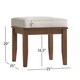 Havenside Home Moosonee Brown Wood Patio Ottoman Side Table - Thumbnail 2