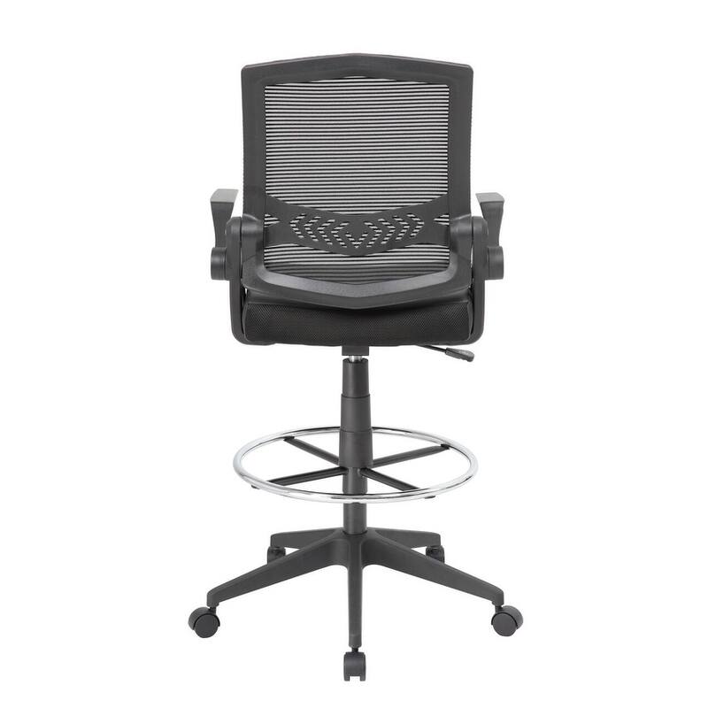 Boss Mesh Drafting Stool w/ Flip Arms