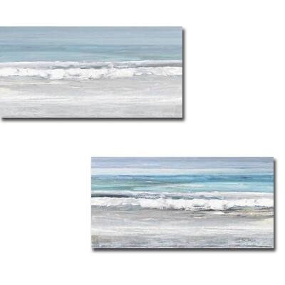 The Surf I & II by Rachel Springer 2-pc Gallery Wrapped Canvas Giclee Art Set (Ready to Hang)