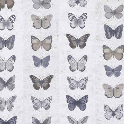 Jewel Butterflies Stripe Wallpaper