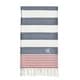preview thumbnail 35 of 90, Authentic Pestemal Sam Striped Monogrammed Turkish Cotton Bath and Beach Towel Red - K