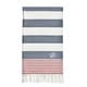 preview thumbnail 12 of 90, Authentic Pestemal Sam Striped Monogrammed Turkish Cotton Bath and Beach Towel Red - D