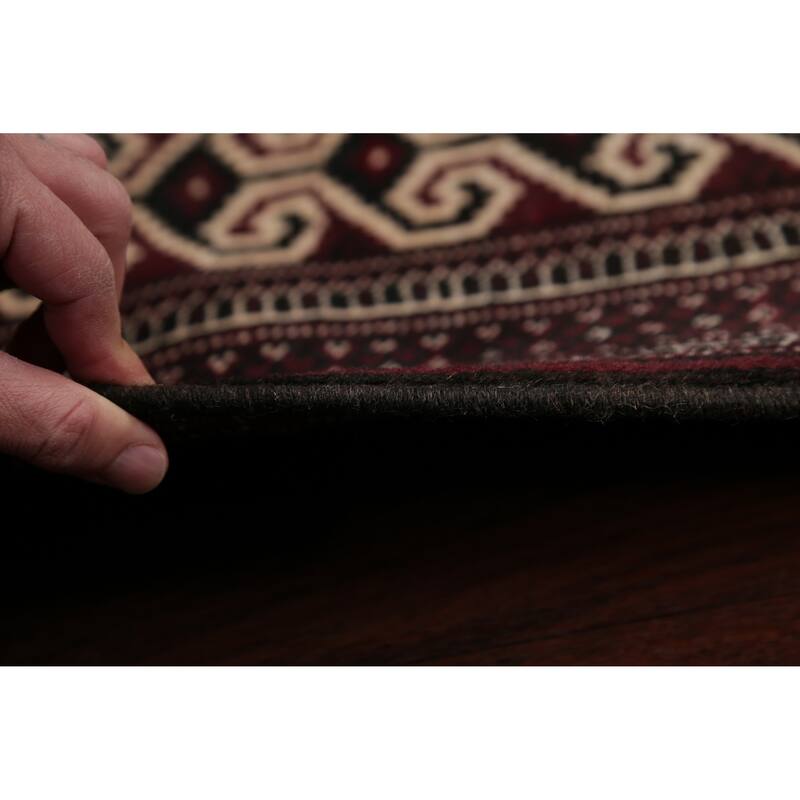 Balouch Geometric Hand-Knotted Wool Persian Oriental Area Rug - 4'2" x 2'9"