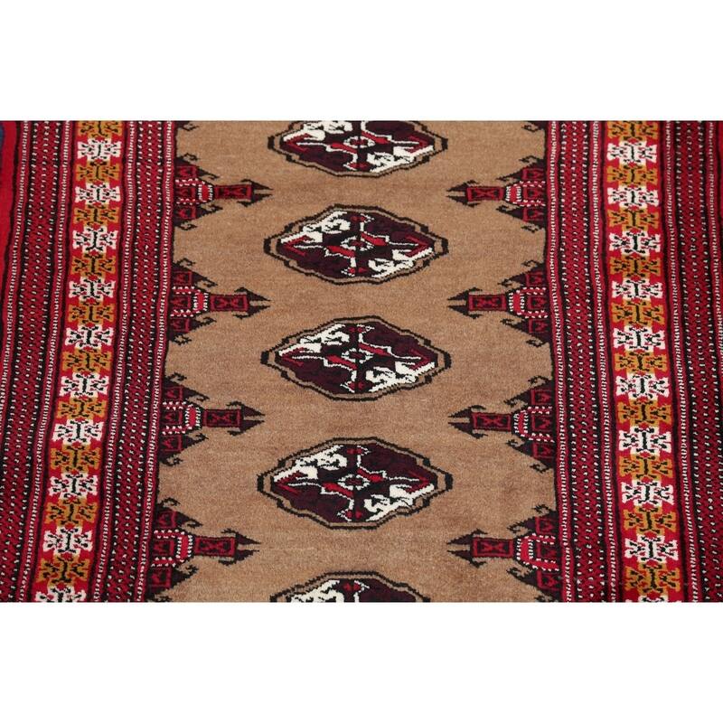 Balouch Geometric Hand-Knotted Wool Persian Oriental Area Rug - 3'11" x 2'9"