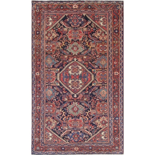 Antique Sultanabad Geometric Hand-Knotted Wool Persian Area Rug - 7'2" x 4'2"