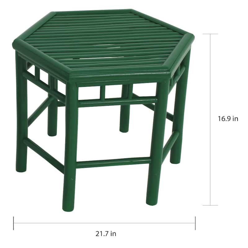 Naukati Bay Green Bamboo End Tables (Set of 2) by Havenside Home