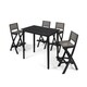 Polaris Outdoor 45" Rectangular 5 Piece Wood and Wicker Bar Height Set by Christopher Knight Home - Thumbnail 7