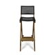 Polaris Outdoor 45" Rectangular 5 Piece Wood and Wicker Bar Height Set by Christopher Knight Home - Thumbnail 4