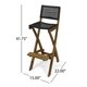 Polaris Outdoor 45" Rectangular 5 Piece Wood and Wicker Bar Height Set by Christopher Knight Home - Thumbnail 1