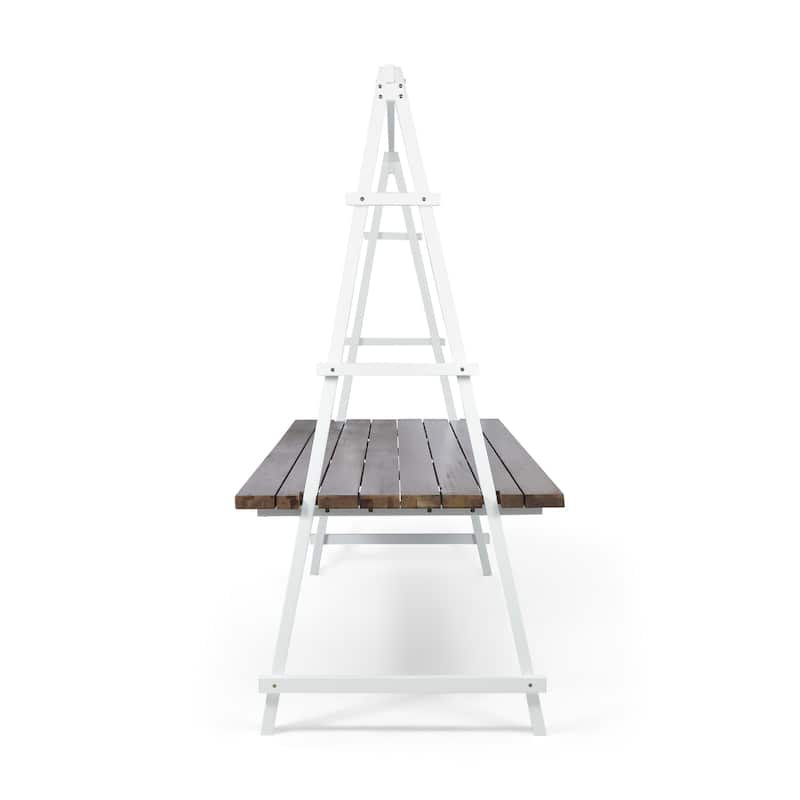 Huckleberry Outdoor Acacia Wood 88.5" Dining Table with Plant Hanger by Christopher Knight Home - 88.50" L x 39.50" W x 80.00" H