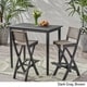 Polaris Outdoor 45" Rectangular 3 Piece Wood and Wicker Bar Height Set by Christopher Knight Home - Thumbnail 12