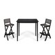 Polaris Outdoor 45" Rectangular 3 Piece Wood and Wicker Bar Height Set by Christopher Knight Home - Thumbnail 15