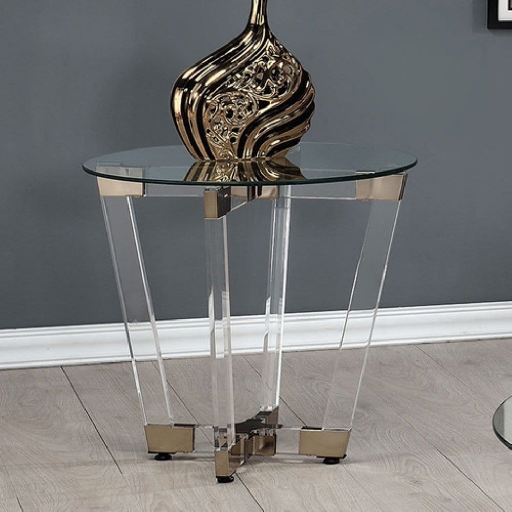 Overstock Jordana Acrylic Contemporary End Table
