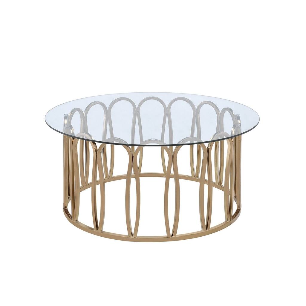 Ophelia Metal and Glass Coffee Table