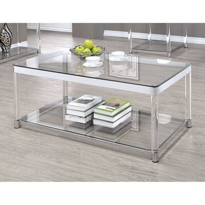 Vertigo Glass and Acrylic Coffee Table