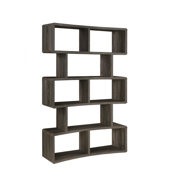 Shop Aura Weathered Grey Wide Bookcase - Overstock - 27660167