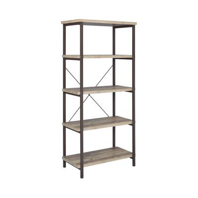 Calista Industrial Weathered Pine Bookcase