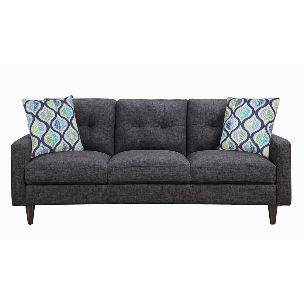 Montebello Retro Grey Tufted Sofa Free Shipping Today Montebello Retro Grey Tufted Sofa Free Shipping Today 27660323
