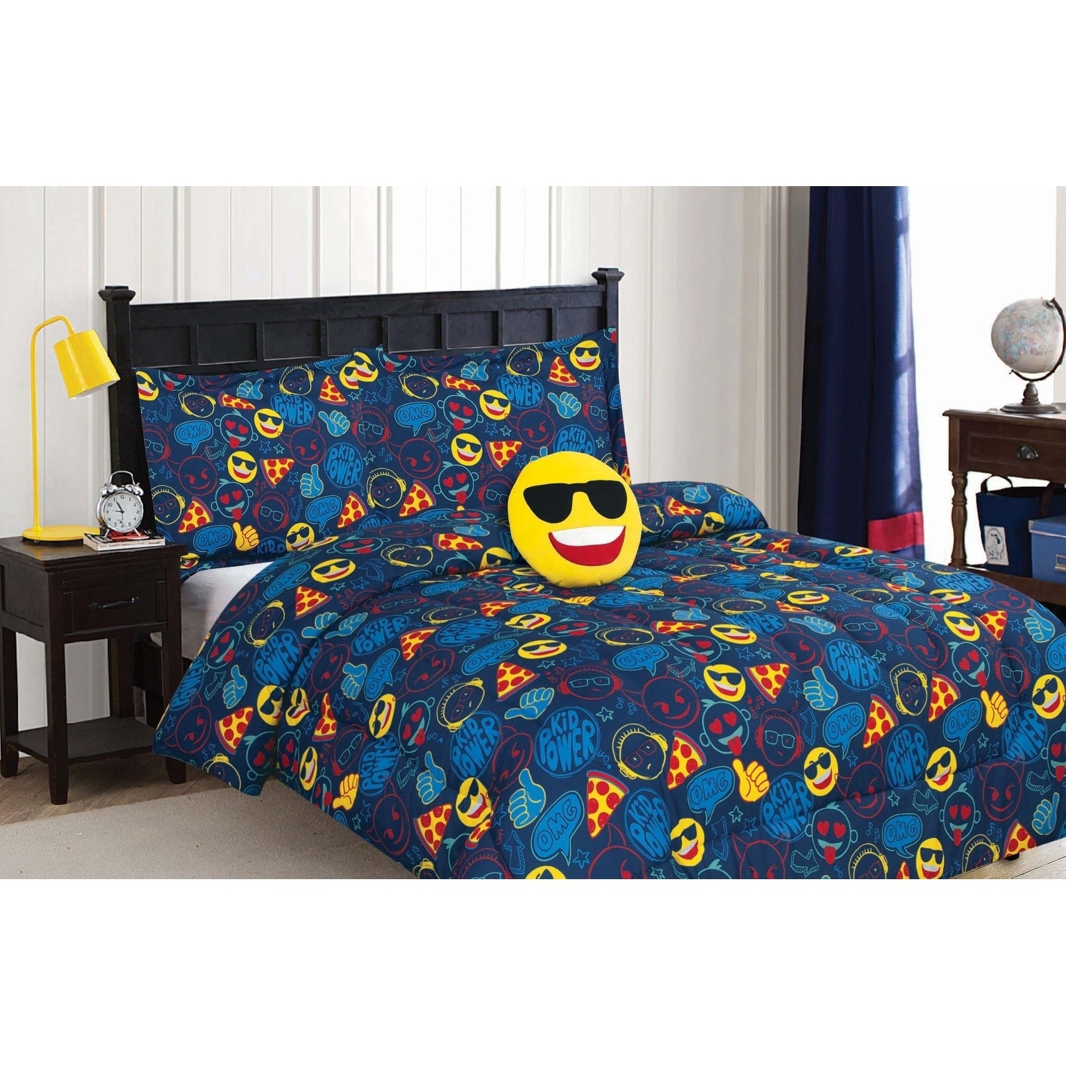 emoji queen bed set