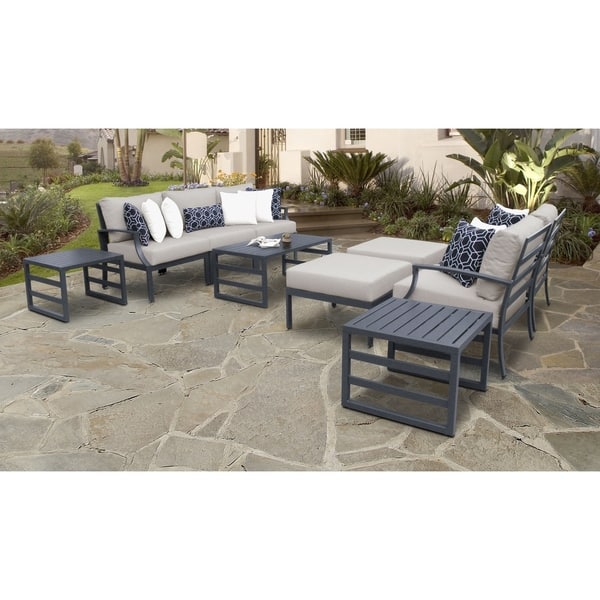 Lexington 10 Piece Outdoor Aluminum Patio Furniture Set 10c Overstock 27661564