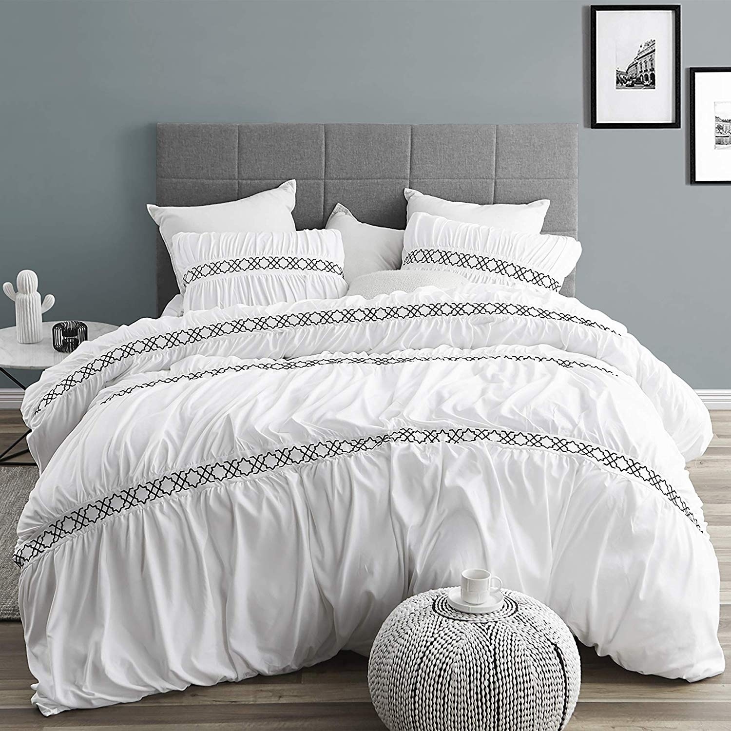 Shop Santorini Textured Supersoft Duvet Cover Overstock