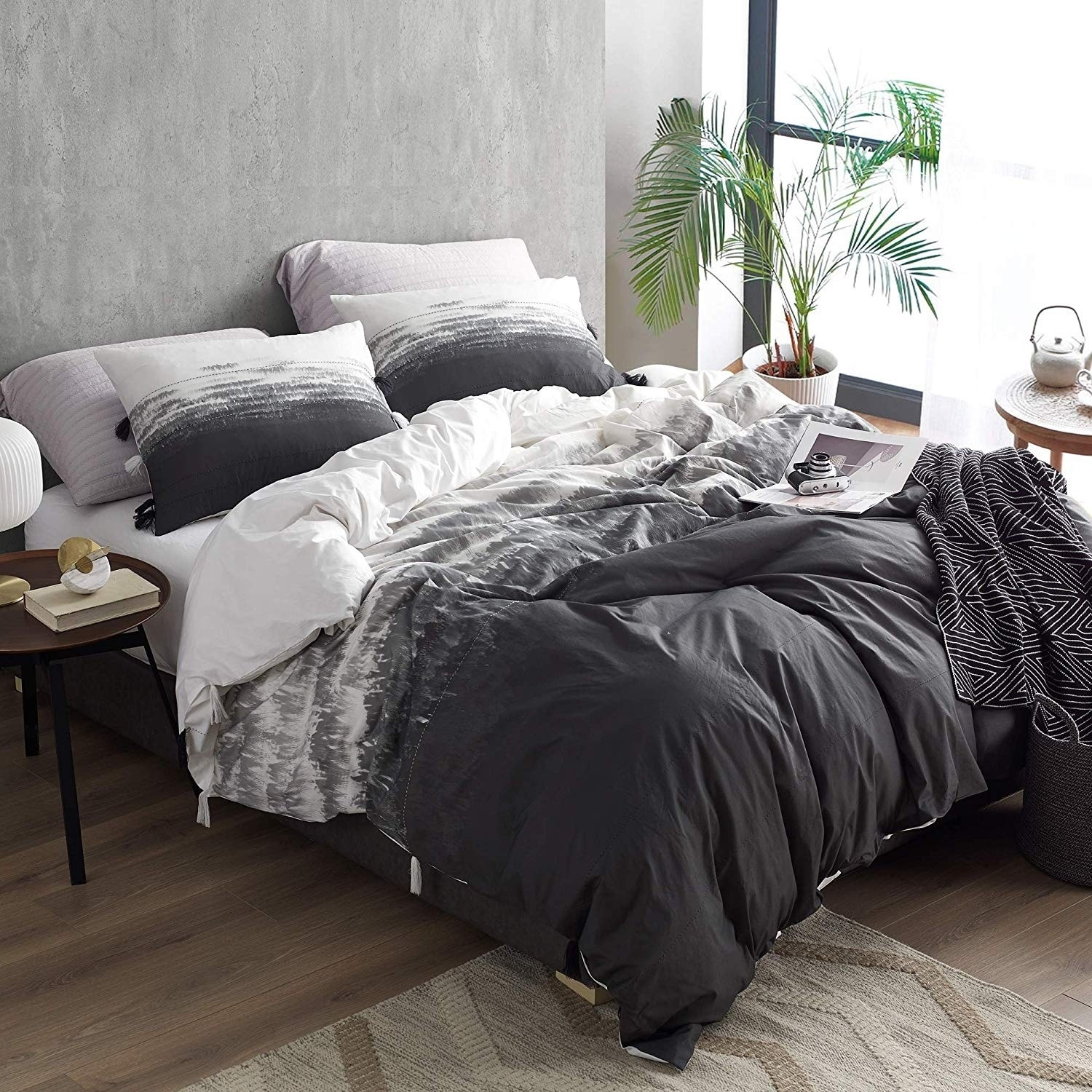 Shop Ombre Nights Duvet Cover Faded Black Overstock 27663018