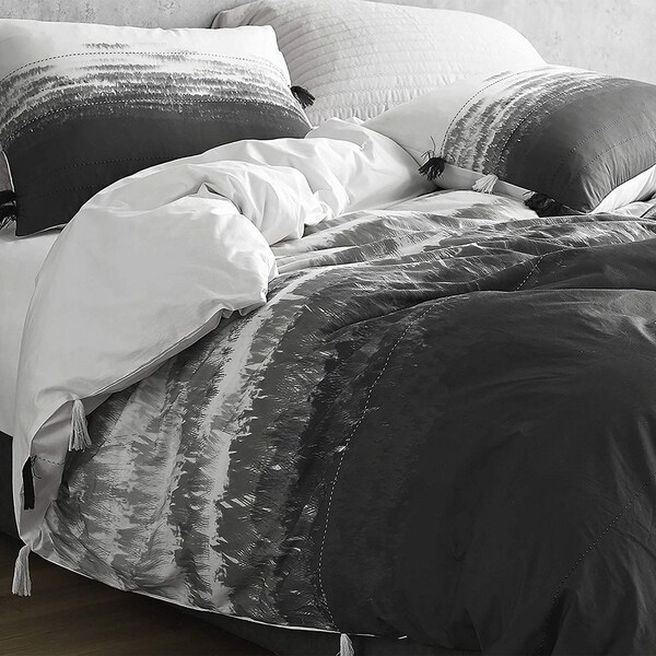 faded black duvet cover